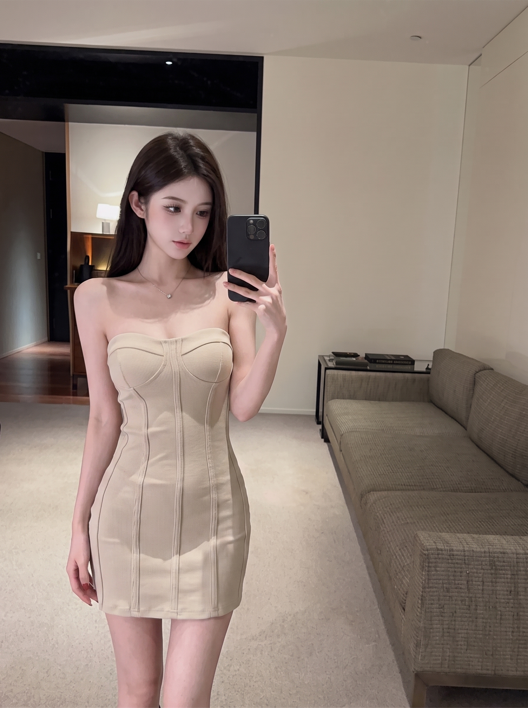 Women's Strapless Bodycon Mini Dress Summer Slim Fit Backless - Image 3